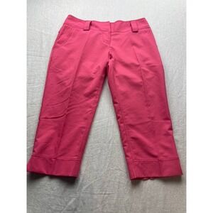 Adidas ClimaCool Pant Womens Size 4 Pink Capris Yoga Training Running Athleisure